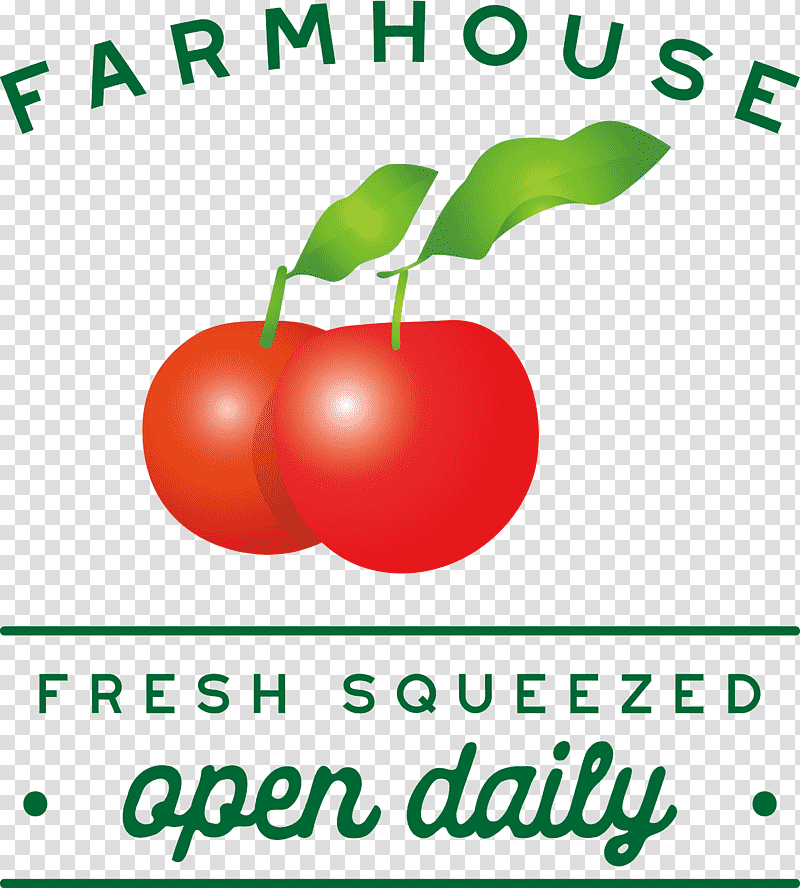 farmhouse fresh squeezed open daily, Natural Food, Local Food, Plant, Barbados Cherry, Meter, Line transparent background PNG clipart