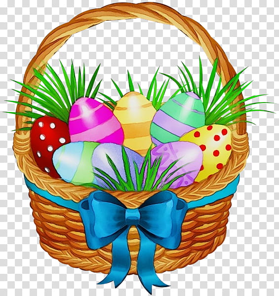 gift basket basket hamper easter mishloach manot, Watercolor, Paint, Wet Ink, Easter transparent background PNG clipart