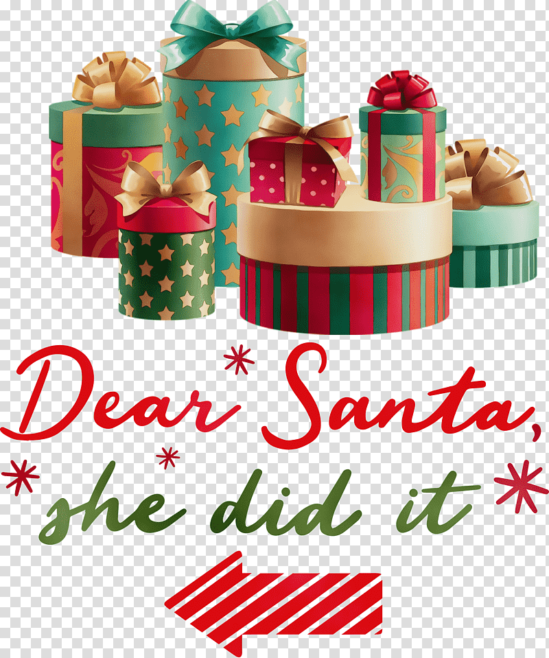 Christmas Day, Dear Santa, Santa Claus, Christmas , Watercolor, Paint, Wet Ink transparent background PNG clipart