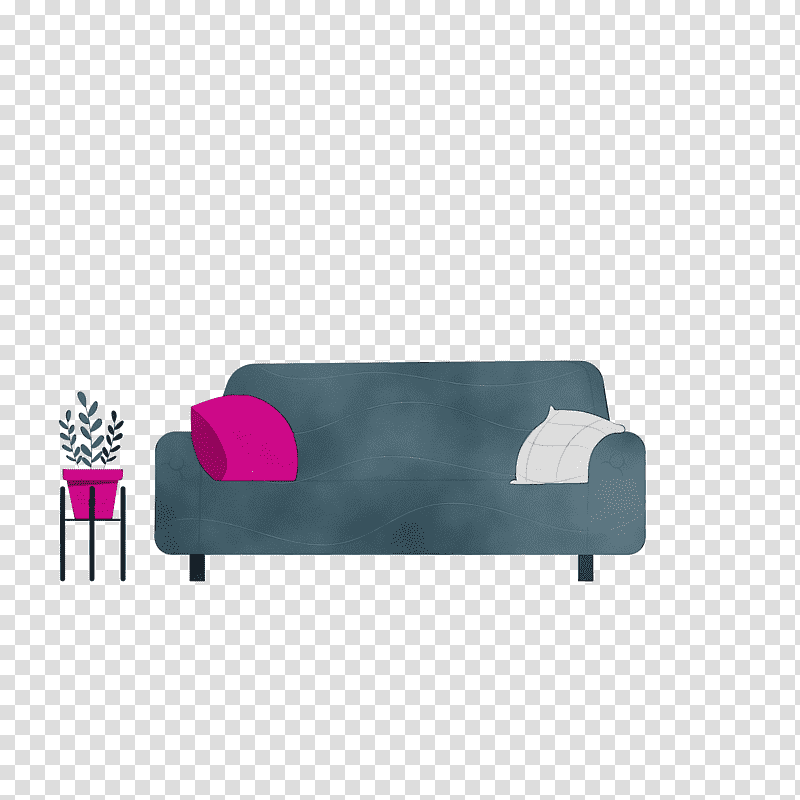 sofa bed furniture chaise longue couch rectangle, Watercolor, Paint, Wet Ink, Meter, Magenta, Magenta Telekom transparent background PNG clipart