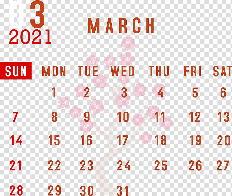 March 2021 Printable Calendar March 2021 Calendar 2021 Calendar, March Calendar, Line, Meter, Orange Sa, Number, Geometry transparent background PNG clipart