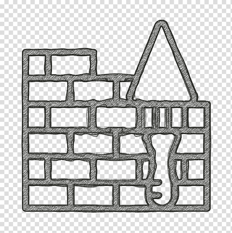 Constructions icon Brick wall icon Brick icon, Black And White
, Line, Meter, Mathematics, Geometry transparent background PNG clipart