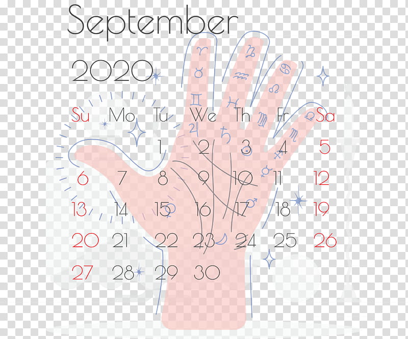 September 2020 Printable Calendar September 2020 Calendar Printable September 2020 Calendar, Hand Model, Pink M, Area, Line, Meter transparent background PNG clipart
