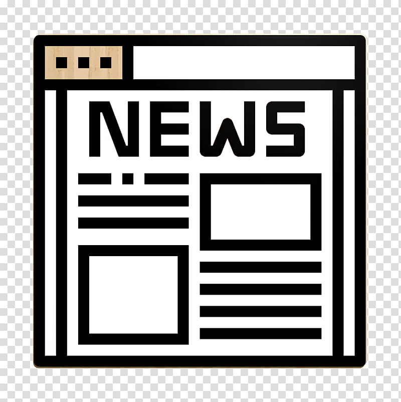 Newspaper icon News icon Journalist icon, Line, Rectangle, Square transparent background PNG clipart