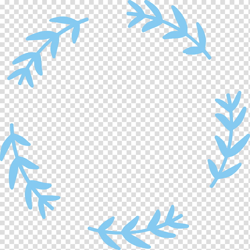 Floral frame flower frame nature frame, Blue transparent background PNG clipart