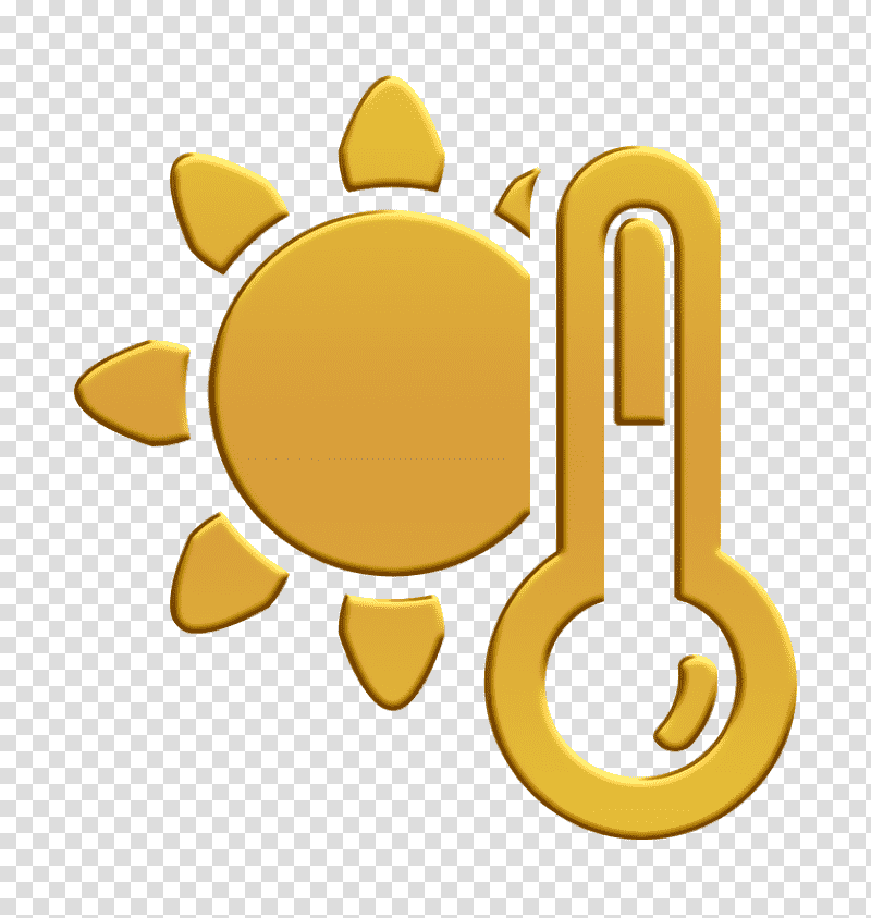 weather icon Mercury Thermometer with Sun icon Weather icon, Hat, Symbol, Tape Measure, Euterpe Edulis, Cartoon, Temperature transparent background PNG clipart
