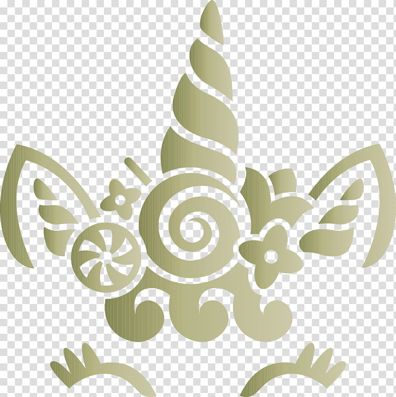 leaf pattern plant ornament circle, Unicorn, Christmas Unicorn, Watercolor, Paint, Wet Ink, Flower transparent background PNG clipart