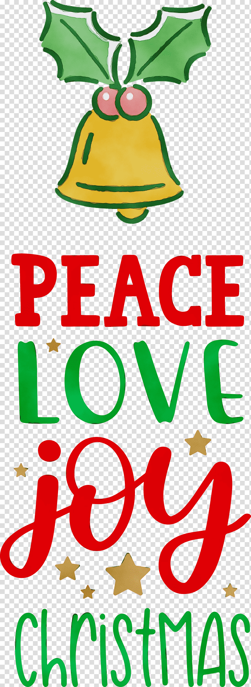 Christmas tree, Peace, Love, Joy, Christmas , Watercolor, Paint transparent background PNG clipart