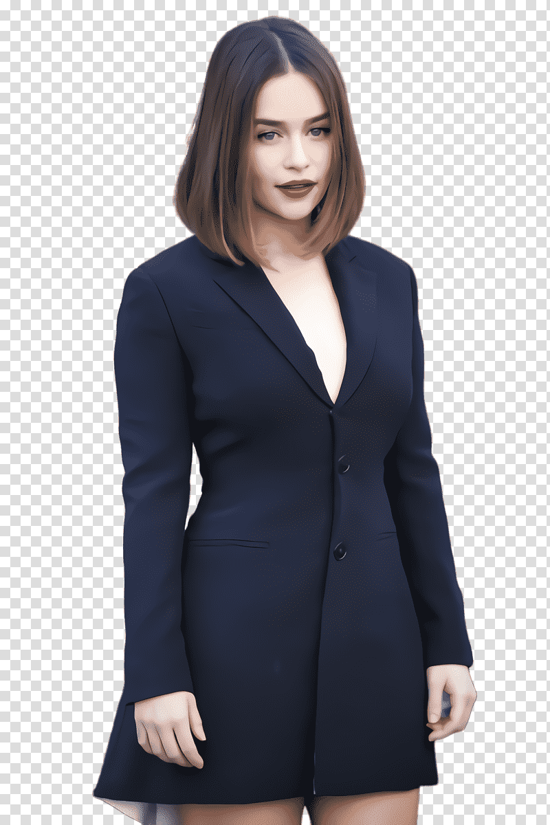 Emilia Clarke Game of Thrones Last Christmas, Terminator Genisys, Beauty, Blazer, Sleeve, Coat, Dress transparent background PNG clipart