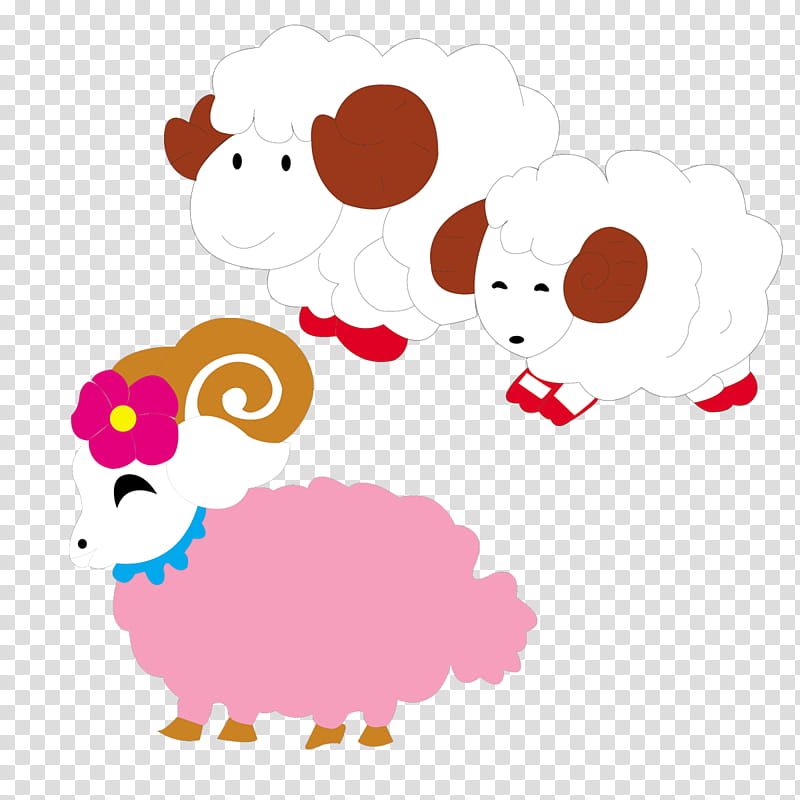 Cartoon Sheep, Color, Cartoon, Drawing, Red, Pink, Nose, Area transparent background PNG clipart