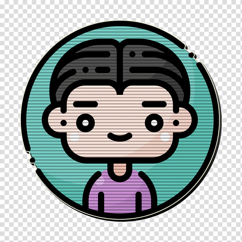 Avatars icon Boy icon Man icon, Face, Cartoon, Green, Cheek, Smile, Black Hair transparent background PNG clipart