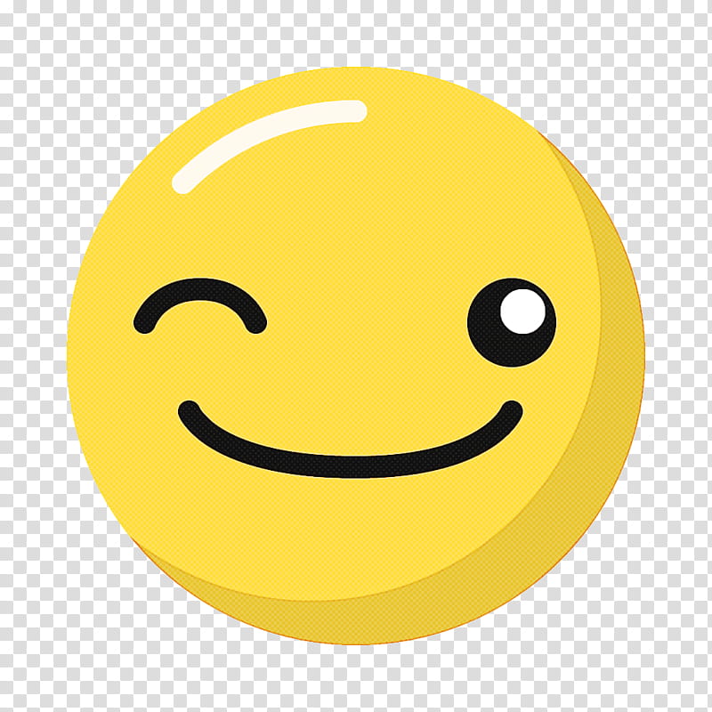 Smiley Winking Emoticon Emotion Icon Yellow Face Facial Expression
