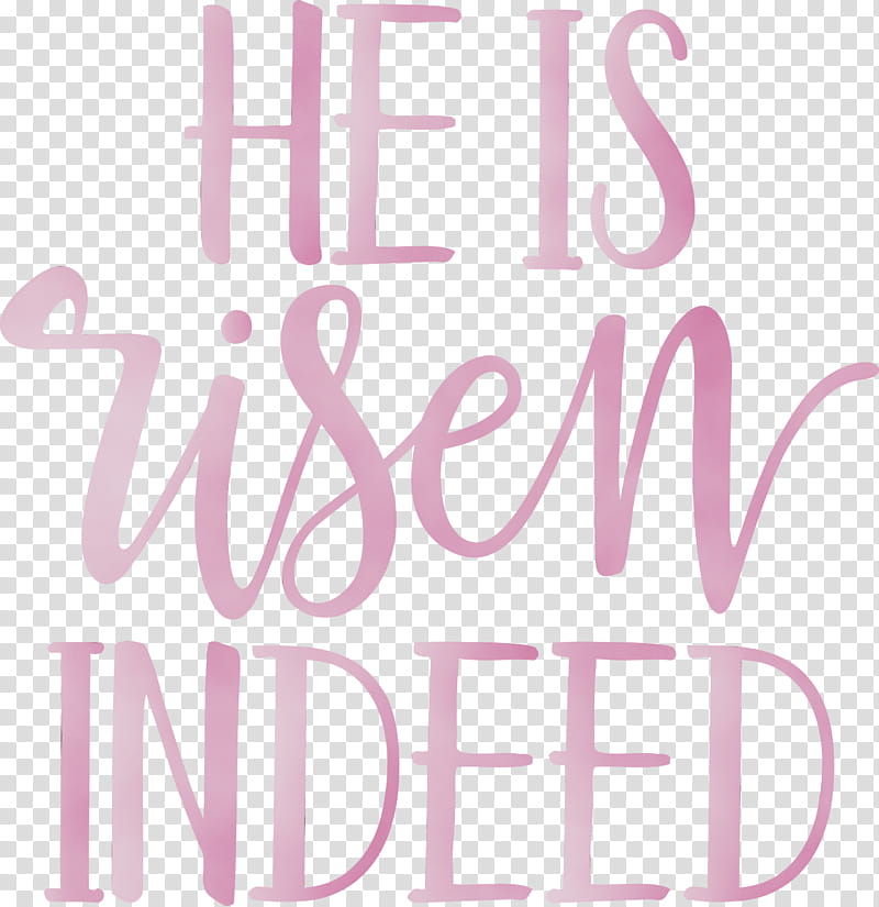 text font pink line magenta, He Is Risen, Jesus, Watercolor, Paint, Wet Ink, Logo transparent background PNG clipart