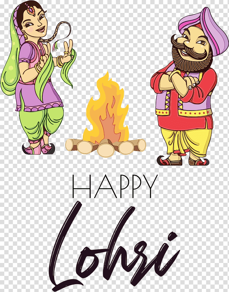 Lohri, Happy Lohri, Watercolor, Paint, Wet Ink, Festival, Punjabi Festival transparent background PNG clipart