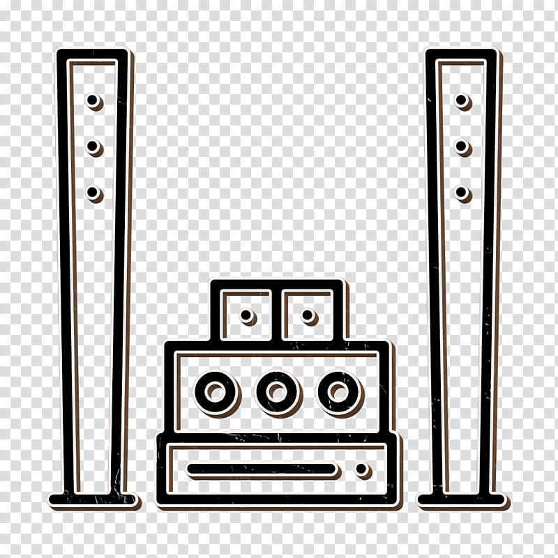 Household appliances icon Speaker icon Home cinema icon, Door Handle, Line, Royaltyfree transparent background PNG clipart