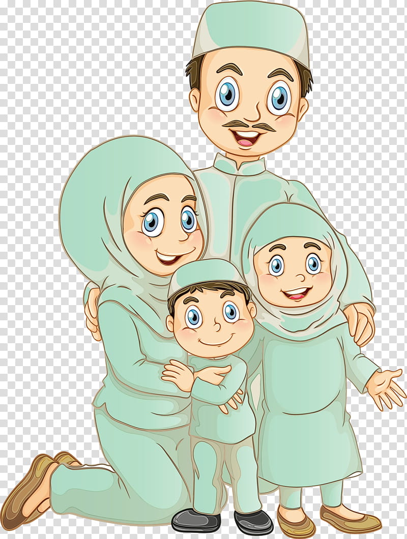 cartoon people child finger human, Muslim People, Watercolor, Paint, Wet Ink, Cartoon, Gesture, Hand transparent background PNG clipart