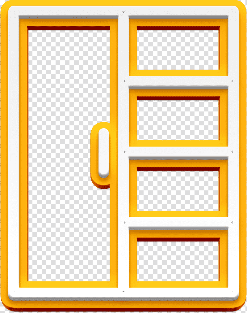 Cupboard icon Linear Household Elements icon, Frame, Yellow, Meter, Number, Film Frame, Geometry transparent background PNG clipart
