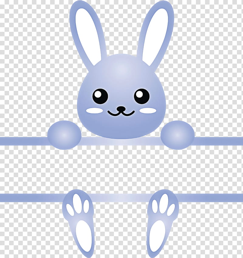 Bunny Frame Easter Day, White, Blue, Cartoon, Line, Easter Bunny, Baby Toys, Rabbits And Hares transparent background PNG clipart