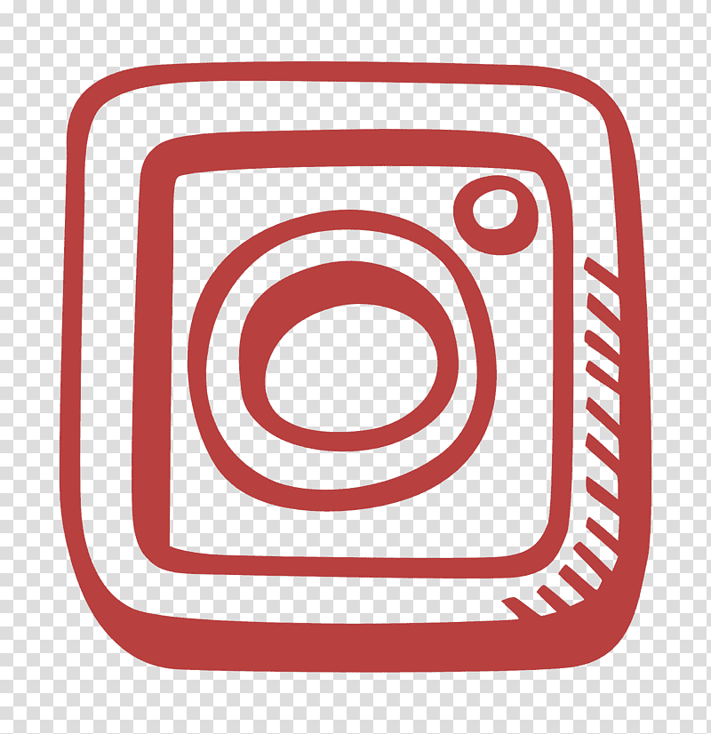 hand drawn icon instagram icon social icon, Social Media Icon, Line, Circle, Rectangle, Symbol, Logo transparent background PNG clipart