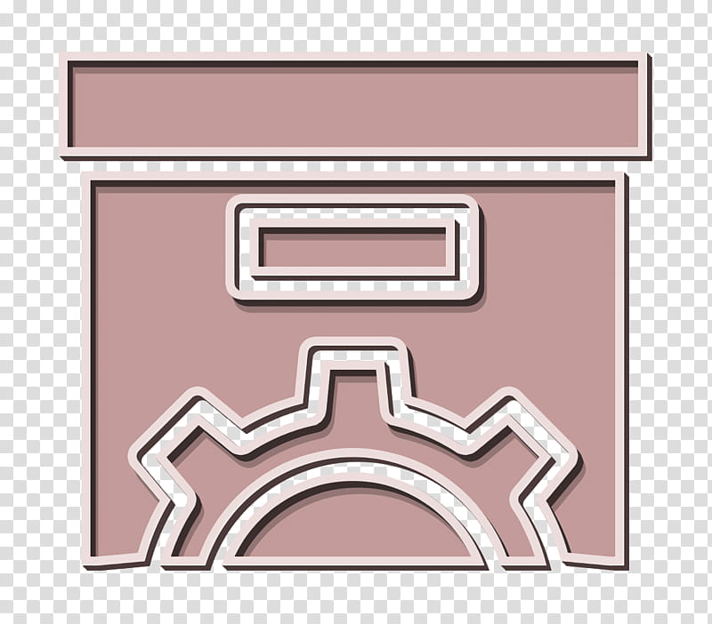 Creative icon Product icon Box icon, Line, Pink, Material Property, Metal transparent background PNG clipart