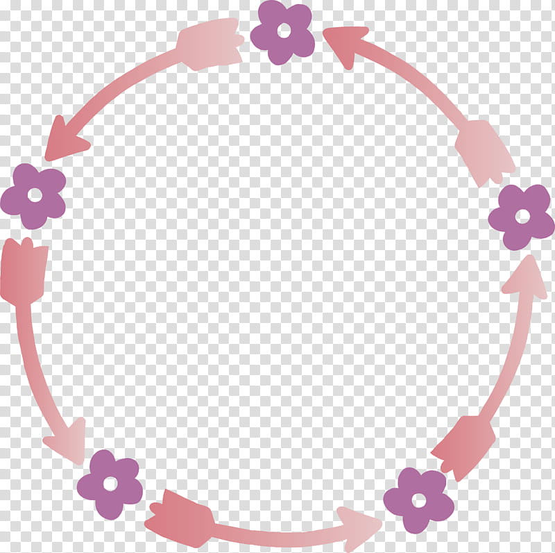 flower frame floral frame sping frame, Pink, Body Jewelry, Magenta, Circle, Bracelet transparent background PNG clipart
