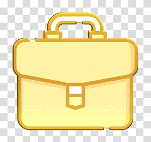Briefcase icon Academy icon Work icon, Rectangle, Yellow, Meter, Material, Geometry, Mathematics transparent background PNG clipart thumbnail