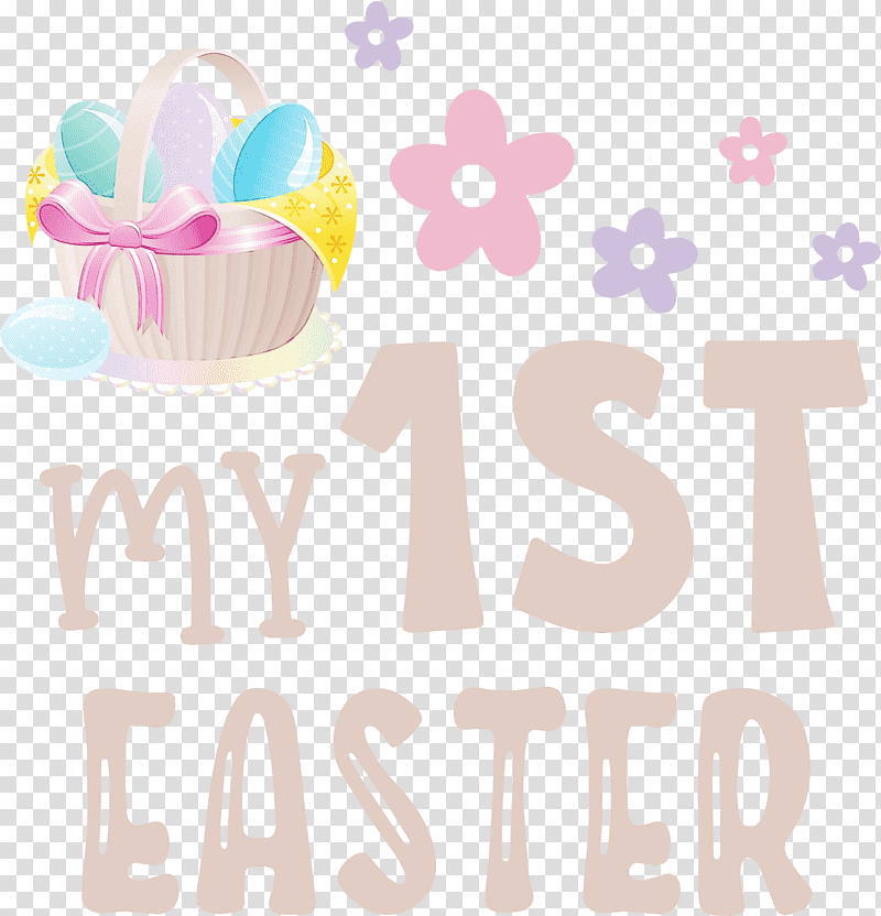logo sticker line meter m, My 1st Easter, Easter Baskets, Easter Day, Watercolor, Paint, Wet Ink transparent background PNG clipart