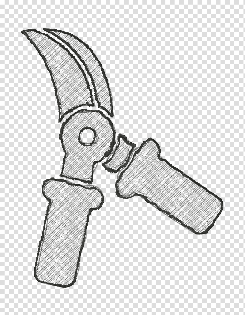 Cutting tool for gardening icon House Things icon Tools and utensils icon, Garden Icon, Line Art, Shoe, Fashion, Cold Weapon, Joint transparent background PNG clipart