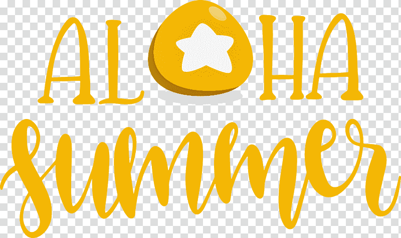 Aloha summer emoji summer, Summer
, Logo, Symbol, Yellow, Sign, Meter transparent background PNG clipart