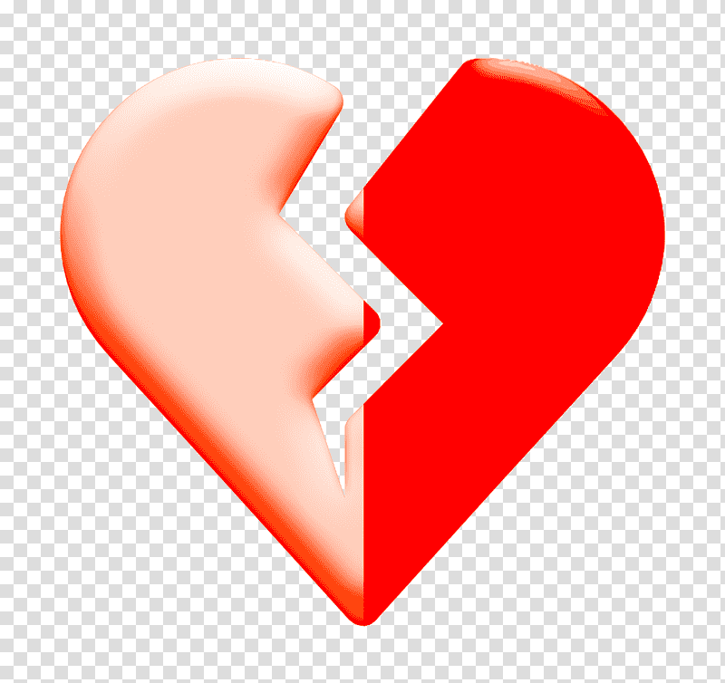 Heartbreak icon Broken heart icon Human relations icon, Orange Sa, M095 transparent background PNG clipart