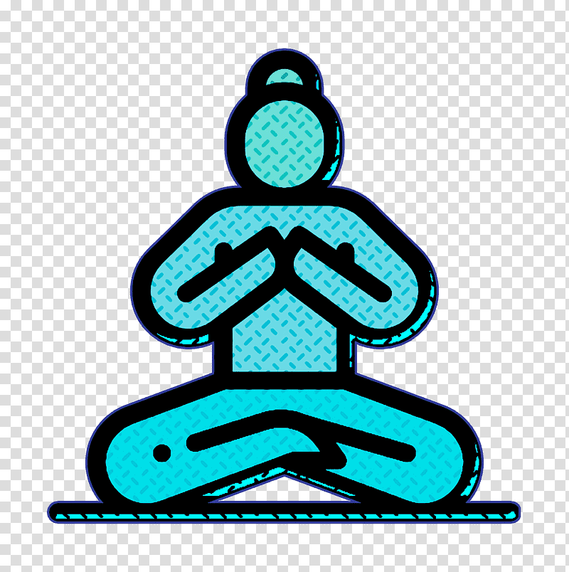 Lotus position icon Yoga and Mindfulness icon Yoga icon, Symbol, Chemical Symbol, Line, Meter, Science, Chemistry transparent background PNG clipart