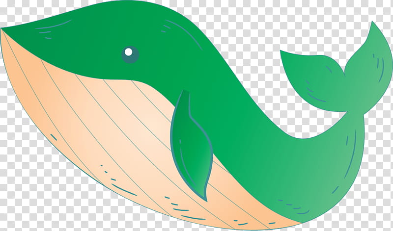 green, Watercolor Whale transparent background PNG clipart