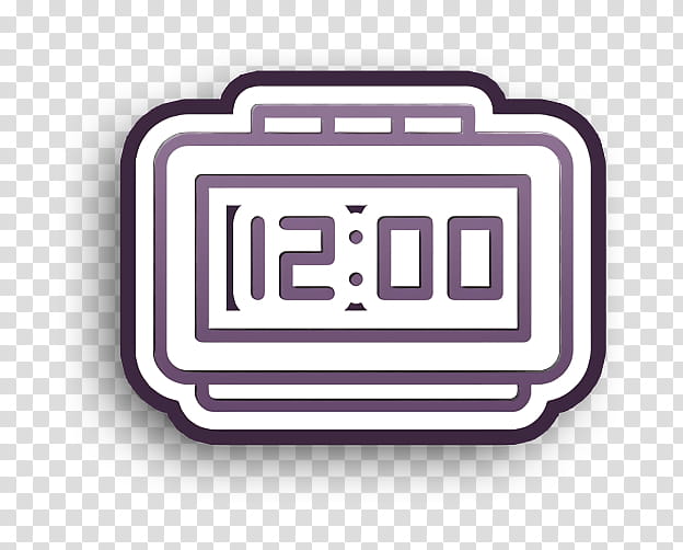 Alarm clock icon Digital clock icon Household appliances icon, Logo, Line, Meter, Number, Mathematics, Geometry transparent background PNG clipart