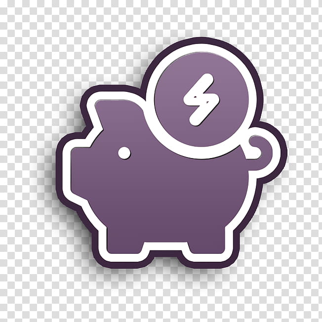 Piggy bank icon Mother Earth Day icon Save icon, Logo, Purple, Meter transparent background PNG clipart