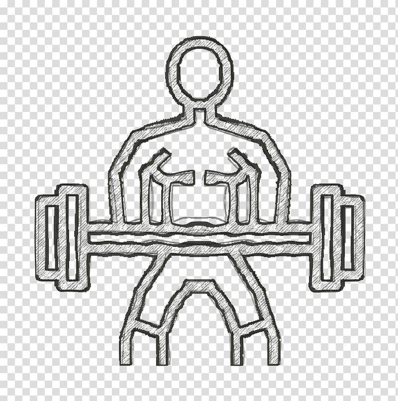 Dumbbell icon Workout icon Business Motivation icon, Line Art, Symbol, Chemical Symbol, Joint, Shoe, Geometry transparent background PNG clipart