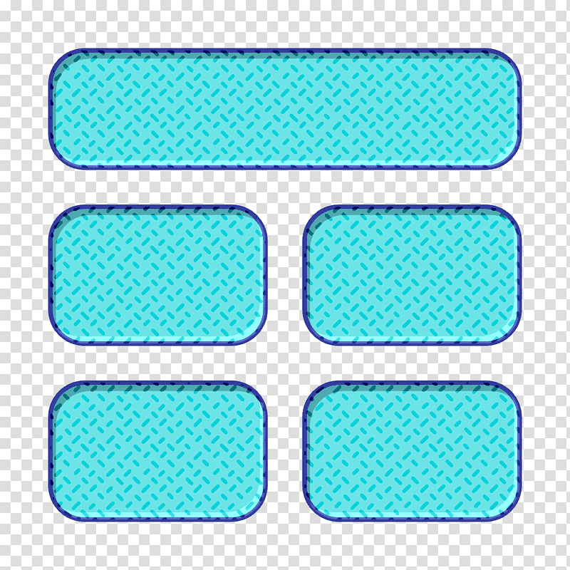 Wireframe icon Ui icon, User Interface, Computer, Blue, Turquoise, Green, Land Grid Array transparent background PNG clipart