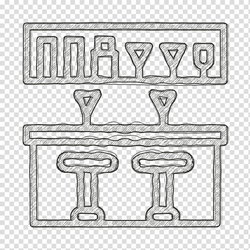 Home Equipment icon Bar counter icon Counter icon, Line Art transparent background PNG clipart