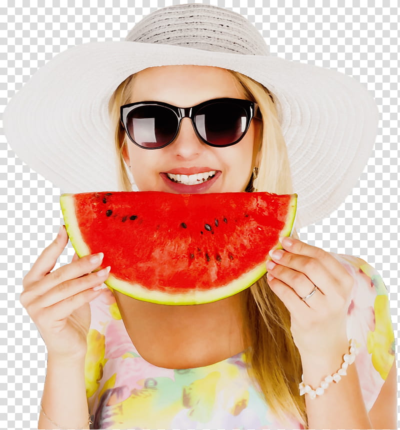 Watermelon, Watercolor, Paint, Wet Ink, Fruit, Gheimeh, Quince, Sunglasses transparent background PNG clipart