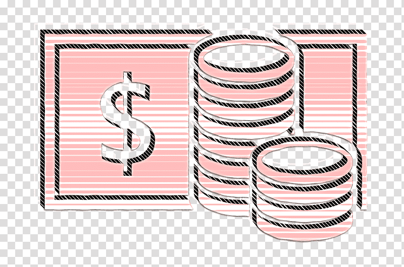Basic Icons icon commerce icon Coins stacks and banknotes icon, Money Icon, Meter, Line, Number, Mathematics, Geometry transparent background PNG clipart