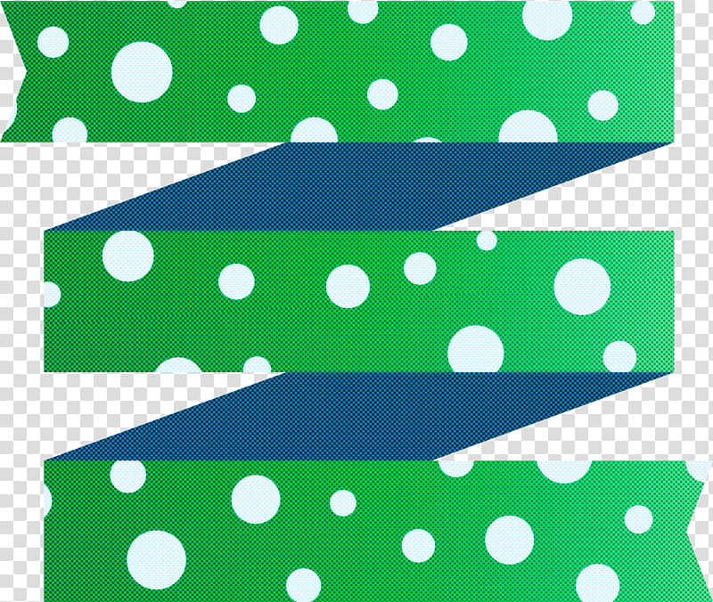 Ribbon Multiple Ribbon, Green, Line, Polka Dot, Rectangle transparent background PNG clipart