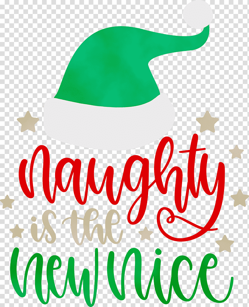 Christmas Day, Naughty Is The New Nice, Christmas , Watercolor, Paint, Wet Ink, Logo transparent background PNG clipart