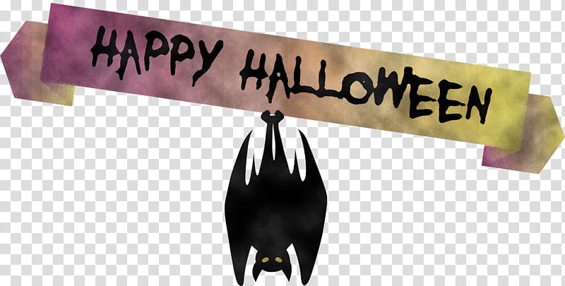 Happy Halloween Banner, Purple, Meter transparent background PNG clipart