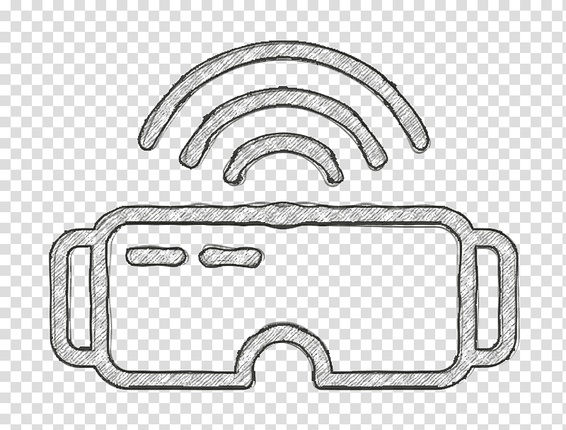 Vr glasses icon Virtual reality icon, Door Handle, Line Art, Black And White
, Car, Meter, Sports Equipment transparent background PNG clipart