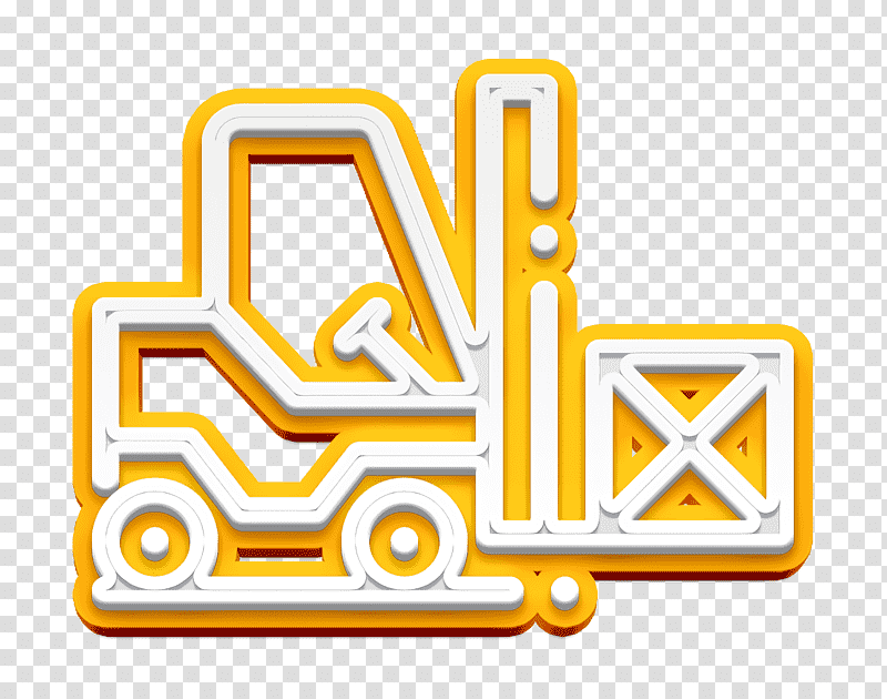 Car icon Mass Production icon Machinery icon, Logo, Symbol, Yellow, Line, Meter, Geometry transparent background PNG clipart