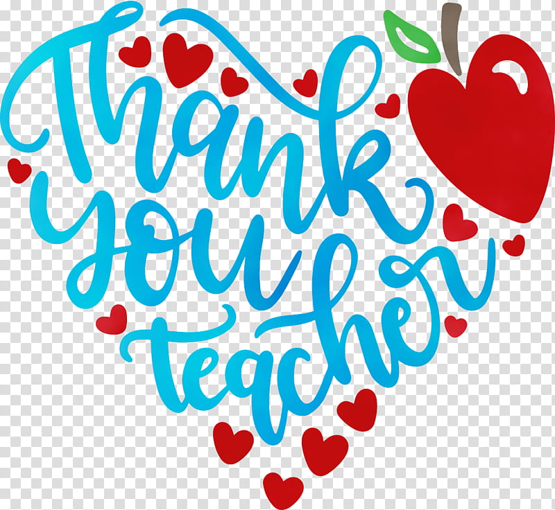 Valentine's Day, Teachers Day, Thank You, Watercolor, Paint, Wet Ink, Valentines Day, Line transparent background PNG clipart