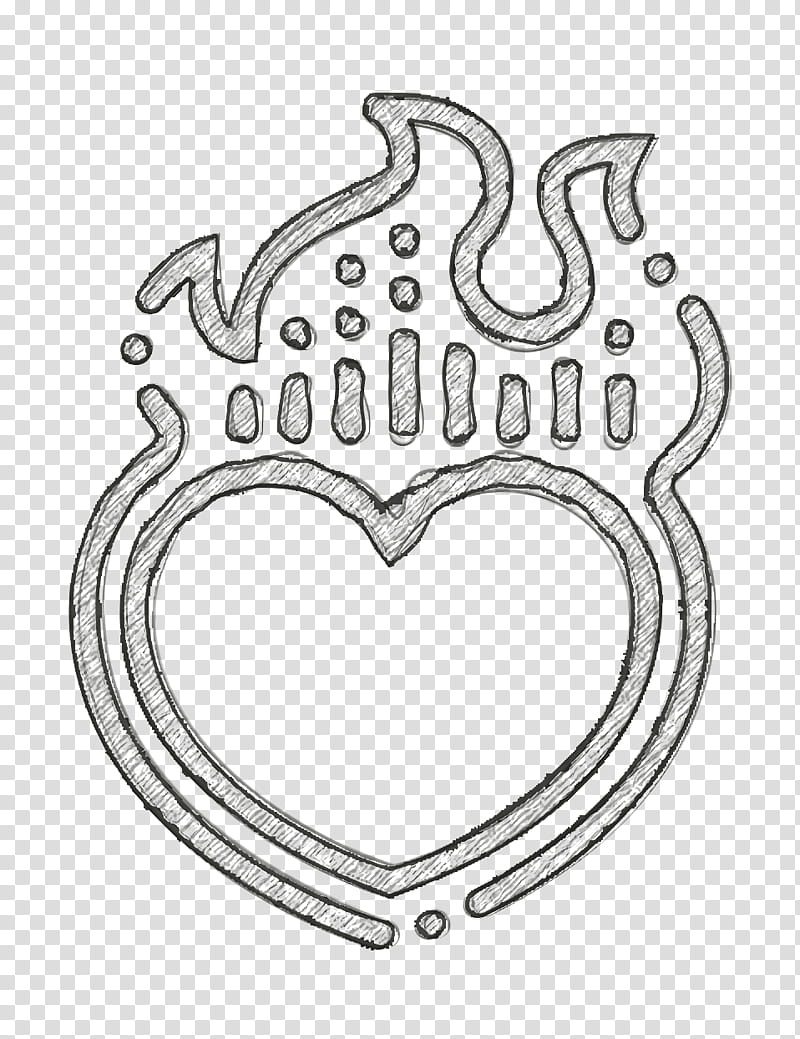 Fire icon Heart icon Love icon, Line Art transparent background PNG clipart