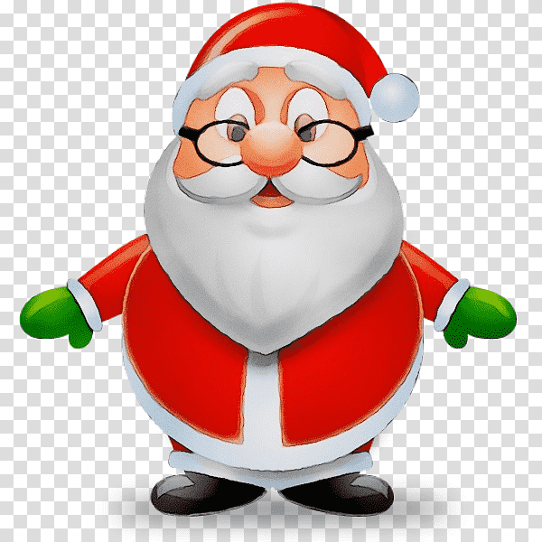 Christmas Santa Claus, Watercolor, Paint, Wet Ink, NORAD Tracks Santa, Christmas Day, Santa Claus Christmas transparent background PNG clipart