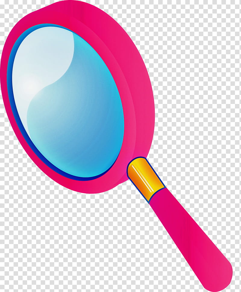 Magnifying glass magnifier, Magenta, Baby Toys, Rattle, Makeup Mirror, Table Tennis Racket transparent background PNG clipart