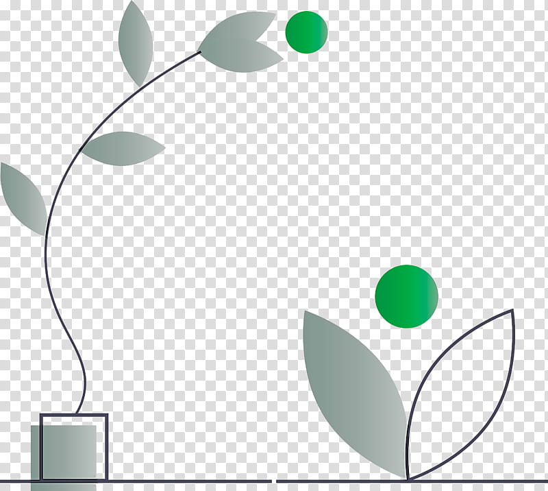 green leaf line circle plant, Modern Art, Flower, Branch, Logo transparent background PNG clipart