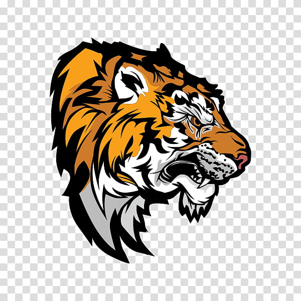 Mascot Logo, Tiger, Cat, Bengal Tiger Mascot, Lion, Roar, Head, Wildlife transparent background PNG clipart